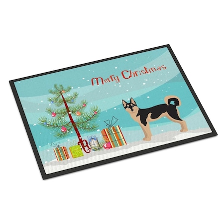 Carolines Treasures 24 x 36 in. Gerberian Shepsky No.2 Christmas Tree Indoor or Outdoor Mat CK3831JMAT